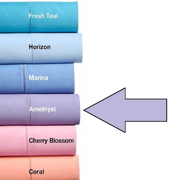 new PURPLE Charter Club 550 TC Cotton TWIN XL Sheet Set fits 17" deep mattresses - Picture 2 of 10